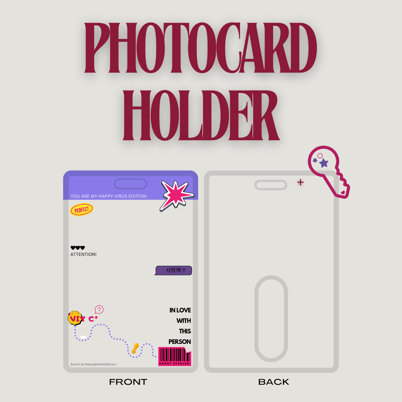 [BYGOODIEST03] Photocard Holder Mauve White Edition