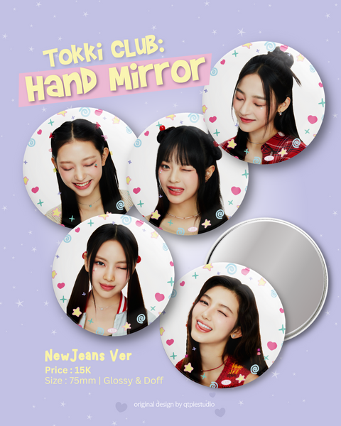 QTPIESTUDIO | TOKKI CLUB HAND MIRROR : NEWJEANS