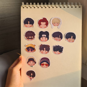 Chibi Seventeen Matte Sticker