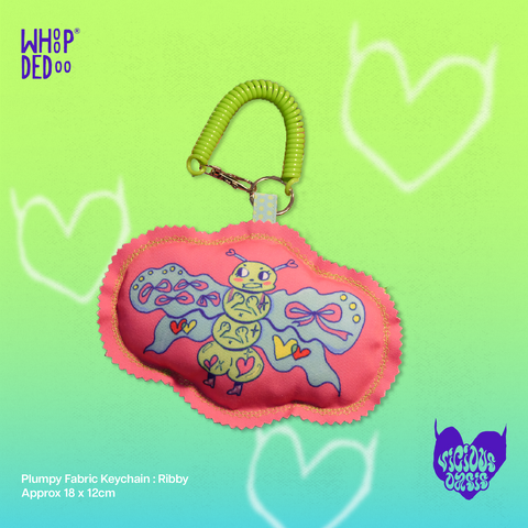 Plumpy Fabric Keychain – Ribby by WhoopDeDoo