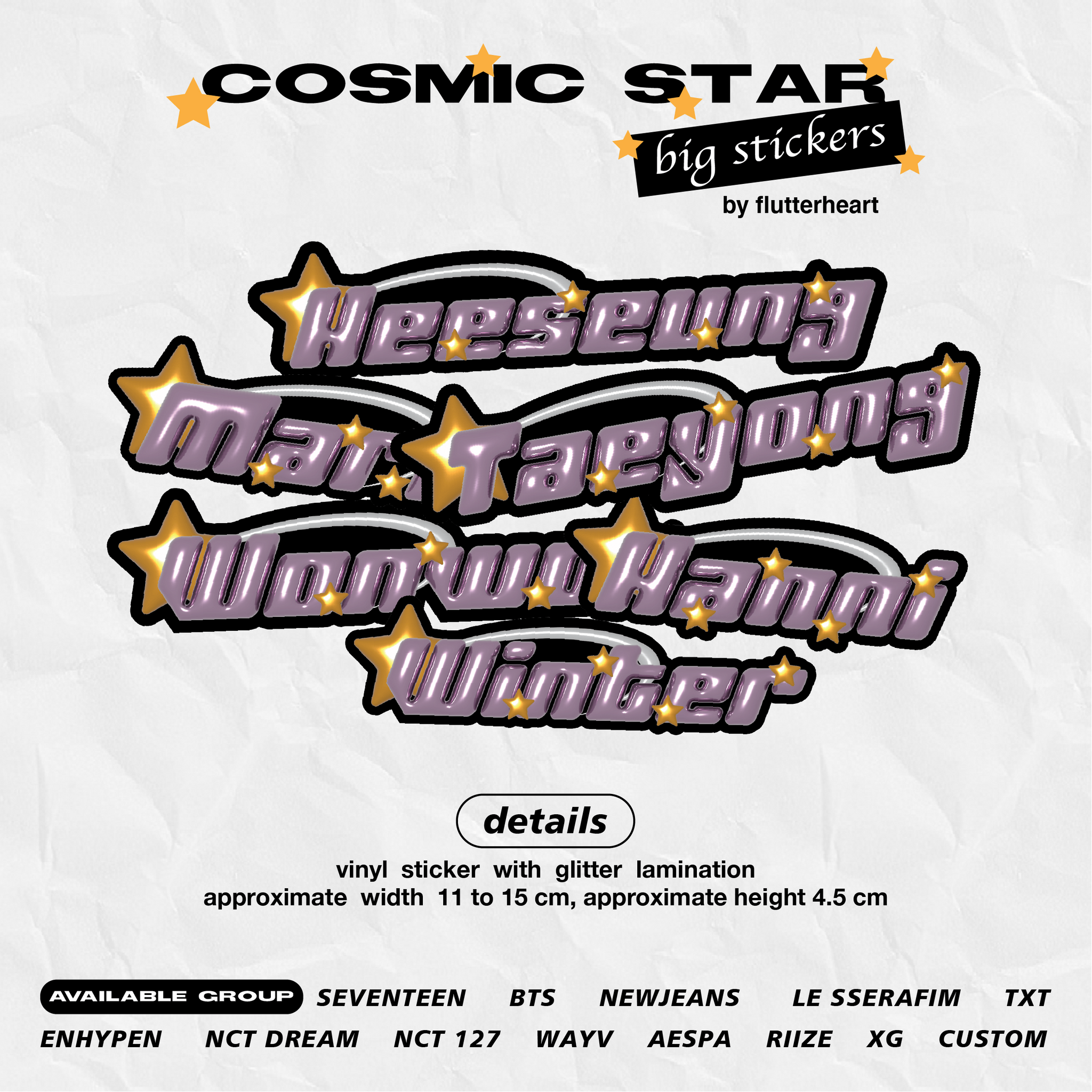 [RIIZE] COSMIC STAR STICKERS